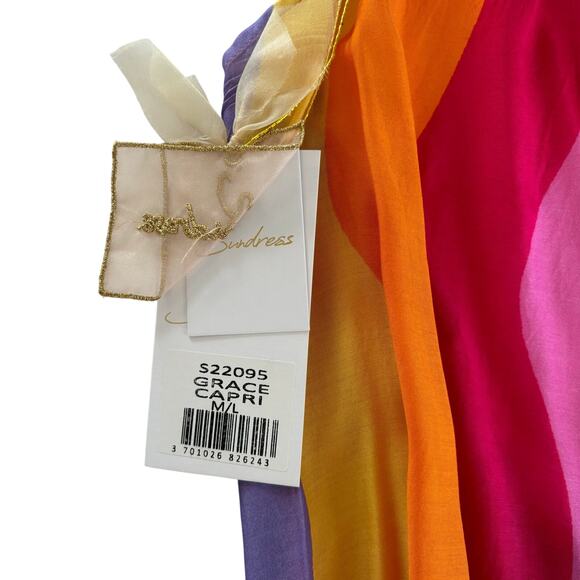 Sundress Grace Capri Multicolor Rainbow Long Maxi Slip Dress Women’s Size M/L - Picture 4 of 9